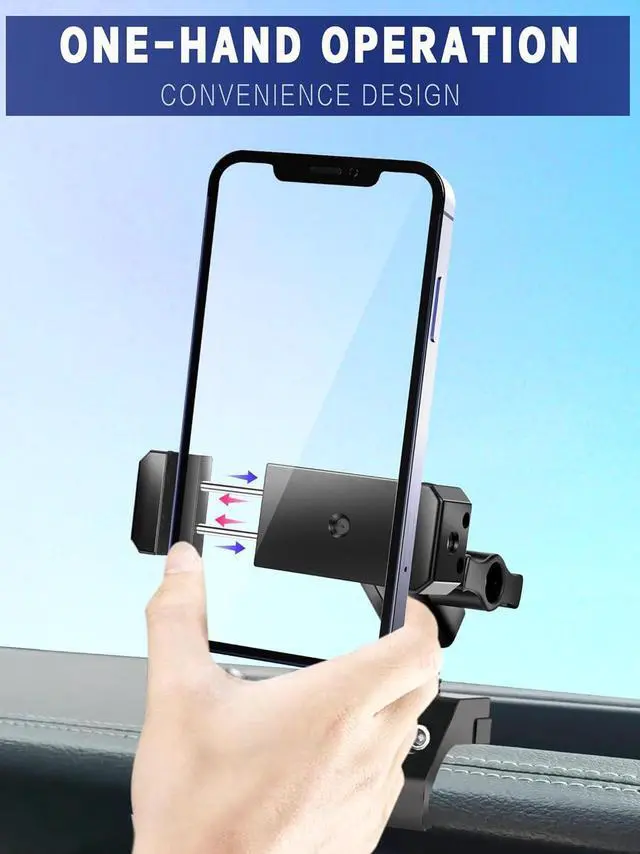 Alt view image 6 of 7 - Nilkatss Aluminum Alloys Phone Mount for Jeep Wrangler 2018-2023 JL JLU 4xe&2020-2023 Gladiator JT,Camera Friendly forJeep Wrangler Phone Mount Compatible with 4.7" to 6.8" Smartphone