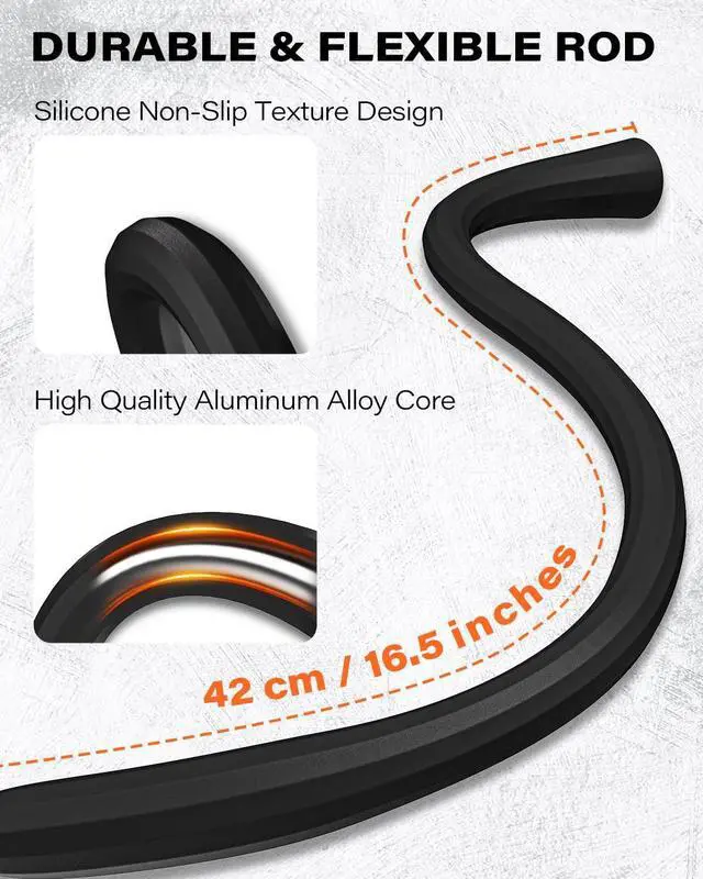 Alt view image 5 of 7 - OQTIQ Universal Gym Phone Holder for Trendmill, Peloton, Adjustable Gooseneck Phone Mount for Stroller, Shopping Cart, Flexible Phone Holder for 4.7-6.9" Smartphones