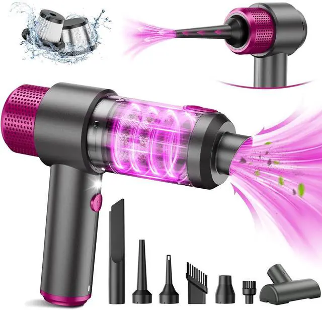 Main image of EYYA Handheld Car Vacuum Cleaner Cordless, 15000PA High Power Car Vacuum Cleaner & Air Duster, 4-in-1 Portable Mini Car Vacuum Cleaner with LED Light, Hand Held Vacuum Cleaner for Car Home Office