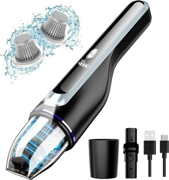 Main image of Handheld Vacuum Cordless, Car Vacuum with Brushless Motor & 14000Pa Suction, 1.2lbs Lightweight, LED Light, Slim Mini Vacuum Cleaner for Car Home Pet
