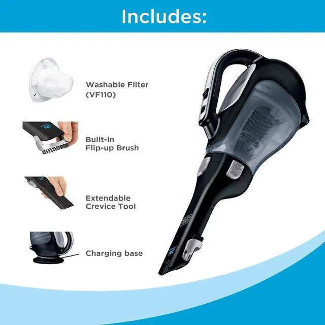 Alt view image 3 of 7 - BLACK+DECKER dustbuster 20V Cordless Handheld Vacuum, Powerful Suction, Home and Car Vacuum (BDH2000L)