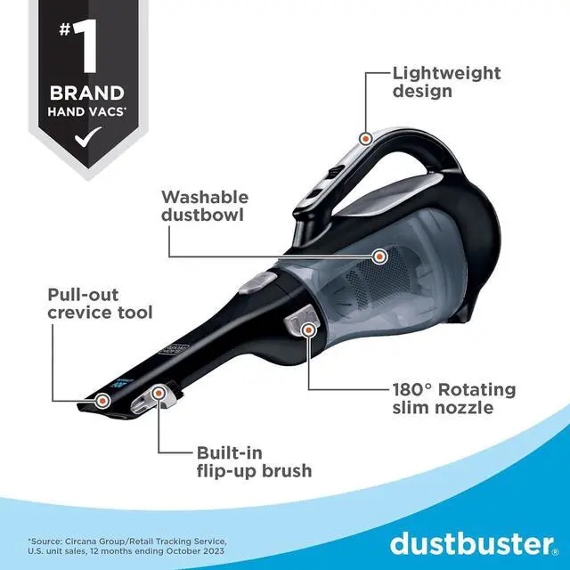 Alt view image 4 of 7 - BLACK+DECKER dustbuster 20V Cordless Handheld Vacuum, Powerful Suction, Home and Car Vacuum (BDH2000L)