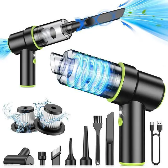 Main image of CODN Handheld Car Vacuum Portable Cordless 12000PA, 2 in 1 Handheld Vacuum Cleaner and Air Duster with Multi-Nozzles and LED Light, Mini Hand Held Vacuum Rechargeable for Home, Car, Office, Pet Hair
