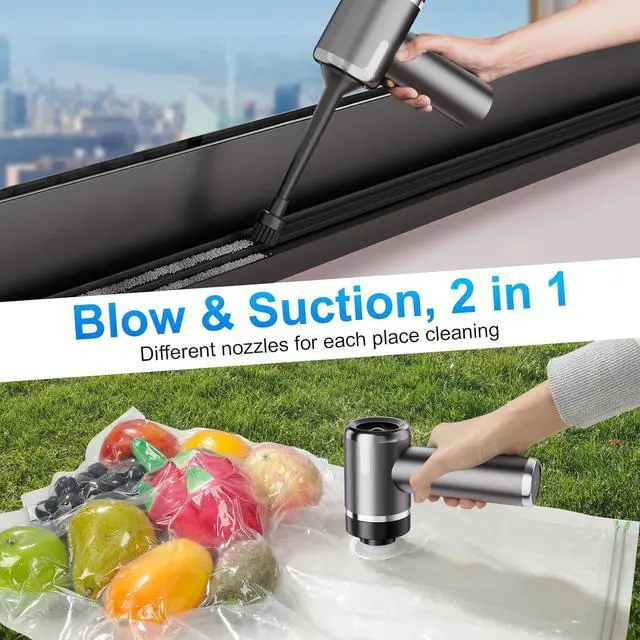 Alt view image 6 of 7 - helloleiboo Mini Vacuum Cleaner 8000PA Handheld Vacuum Cordless 3 in 1 Portable Car Vacuum Rechargeable Handheld Car Vacuum Cleaner Dust Collector Blower Hand Pump for Home