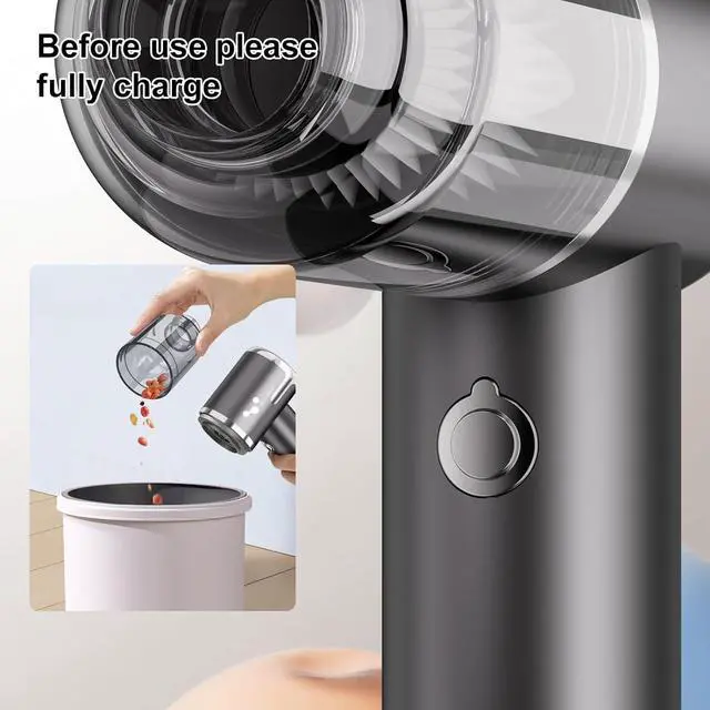Alt view image 7 of 7 - helloleiboo Mini Vacuum Cleaner 8000PA Handheld Vacuum Cordless 3 in 1 Portable Car Vacuum Rechargeable Handheld Car Vacuum Cleaner Dust Collector Blower Hand Pump for Home
