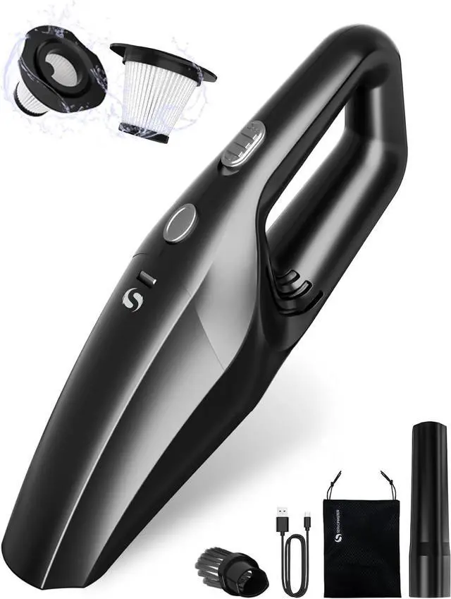 Main image of Handheld Vacuum Cordless, Car Vacuums Powerful with Rechargeable Battery, Portable Hand Held Vacuum Cordless with Washable HEPA Filter, Mini Vacuums Kit for Men and Women