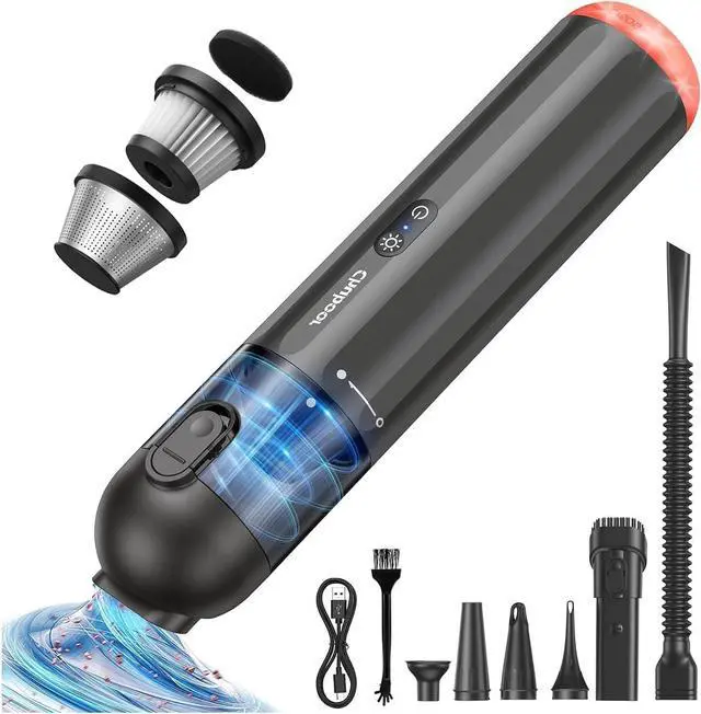 Main image of Chuboor Handheld Car Vacuum Cleaner, 14,000Pa Cordless Vacuum Cordless Rechargeable, 120 WPowerful Mini Hand Vacuum with Multifunctional Nozzle for Car, Home, Office, Pet Hair (Brown)