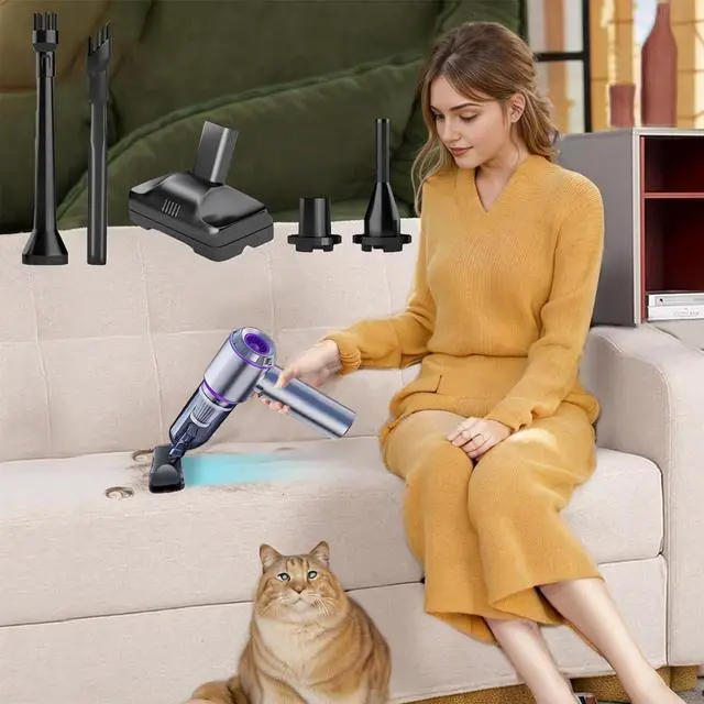 Alt view image 5 of 6 - Airified Pro Car Vacuum, 3 in 1 New Pro V2 Portable 29000 Pa Suction Air Blower/Car Vacuum, Rechargeable High Power Cordless Vacuum Cleaner for Home, Long Lasting Battery Mini Vacuum Cleaner