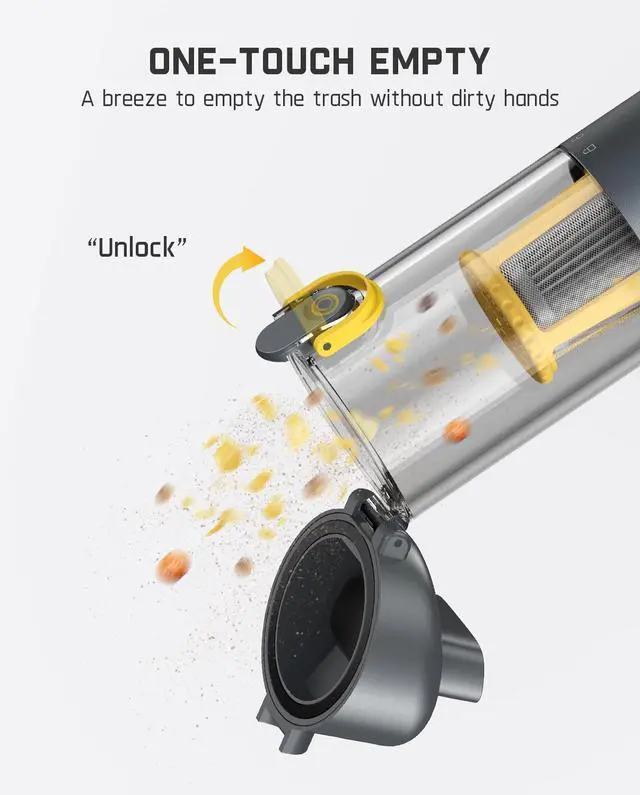 Alt view image 5 of 7 - Slim V9 Mix Car Vacuum, 4 in 1 Handheld Air Duster, 12000PA Suction Power with Smart LED Display, Cordless Portable Mini Keyboard Vacuum for Car Interior, Office Desk