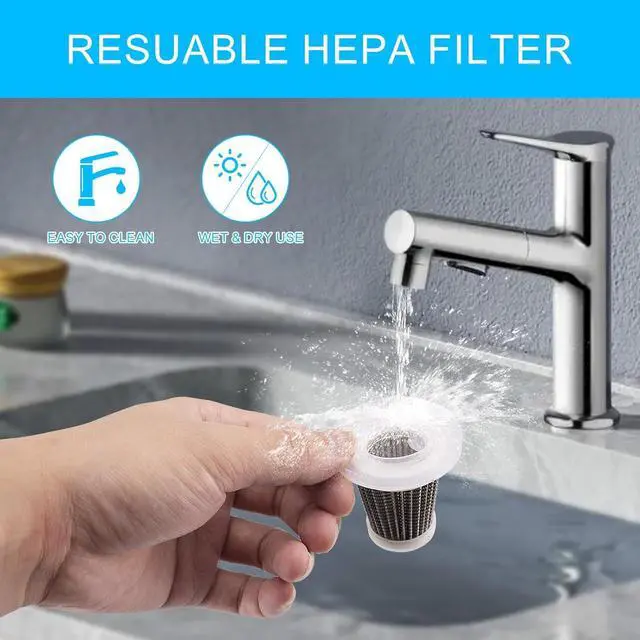 Alt view image 5 of 7 - Handheld Vacuum Cordless, 21000Pa Wireless Handheld Car Vacuum Cleaner Strong Suction, 4 in 1 Mini Vacuum Portable Cordless, 100W High Power Brushless Motor & Air Duster for Car, Home, Gifts (Blue)