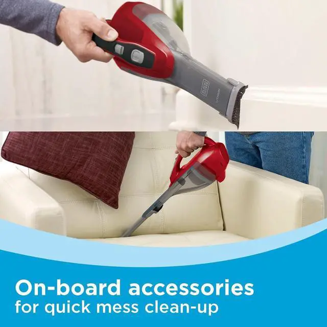 Alt view image 7 of 7 - BLACK+DECKER dustbuster AdvancedClean Cordless Handheld Vacuum, Home and Car Vacuum (HLVA320J26)