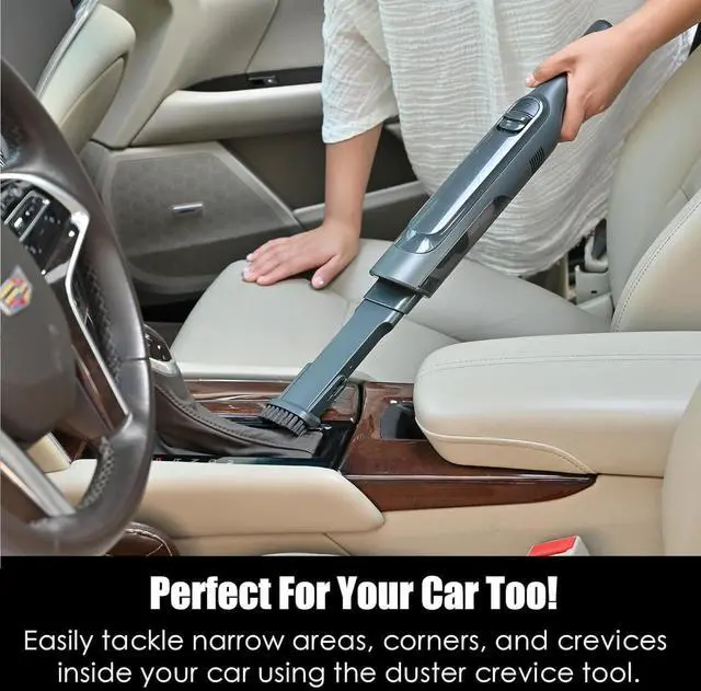 Alt view image 6 of 7 - Handheld Vacuum Cordless, Lightweight 1.4lb with Powerful Suction, Charging Dock, Single Touch Empty and Detachable Dust Cup, Portable Mini Car Vac for Home Office and Pet Hair