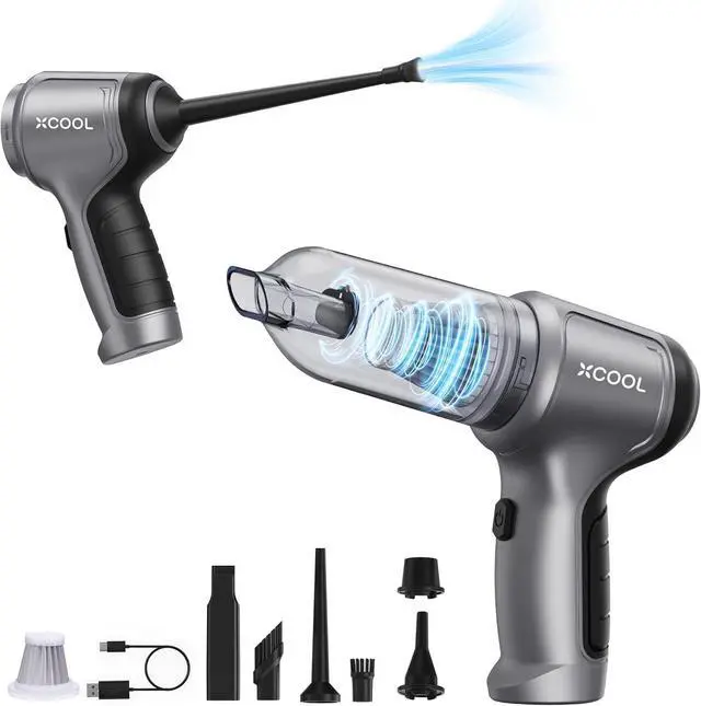 Main image of Car Vacuum and Blower, 12000PA Handheld Vacuum Corless, 0.8lb Ultra-Light, 4-in-1 Rechargeable Small Vacuum Cleaner Potable for Car, Home, PC, Desktop, Pet Hair and Electronics