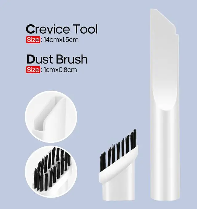 Alt view image 5 of 7 - Mini Car Vacuum Cleaner(4500 pa) Portable Cordless Rechargeable,Tiny Handheld Vacuum, Computer Hand Vacuum for Keyboard and Laptop, Mini Hand Held Vac for Car and Home /V01/White