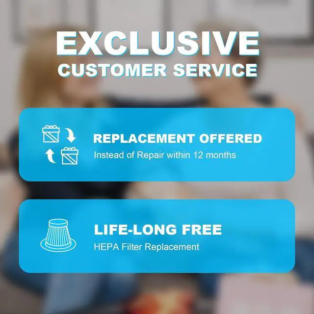 Alt view image 6 of 7 - Cordless Car Vacuum Lightweight High Power Handheld Vacuum Cleaner with LED Light, Hand Vacuum for Car Home Office and Pet Hair, BlackBlue