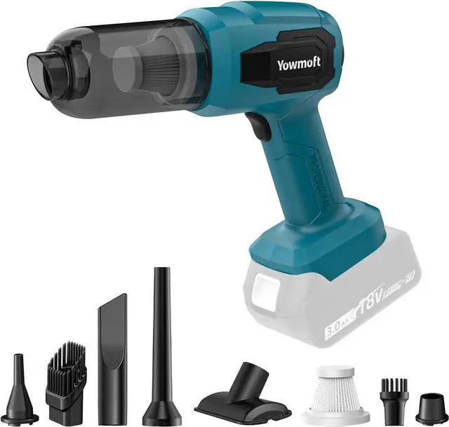 Main image of 3 in 1 Handheld Car Vacuum Compatible with Makita 18V Battery with 21000pa Strong Suction, Handheld Vacuum Cordless & Blower with 200W Brushless Motor, Mini Vacuum Cleaner for Car, Home (No Battery)