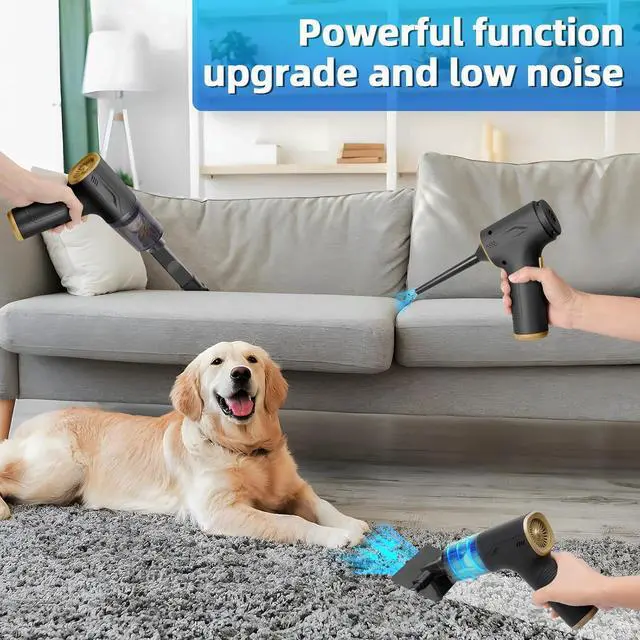 Alt view image 3 of 7 - Handheld Car Vacuum Cleaner Cordless, High-Power Brushless 20000PA Mini Hand Held Cleaner with 8 Multi-Functional Nozzle & 2 Replaceable Filters, Portable Vacuum Cleaner for Car Office Pet Hair