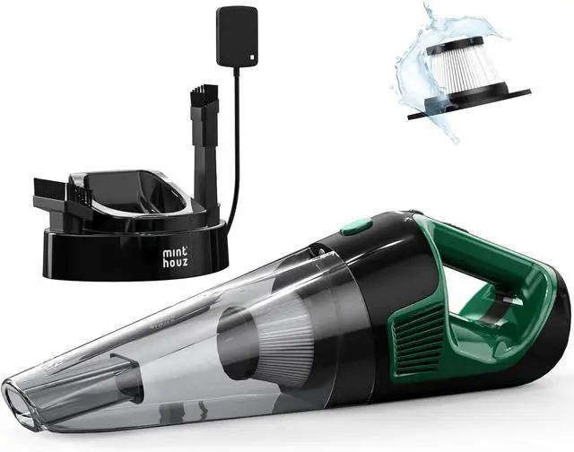 Main image of Minthouz Handheld Vacuum Cordless, Strong Suction Car Vacuum Cleaner with LED Light, Long Runtime Hand Vacuum Cordless Rechargeable, Hand Held Vac with Charging Base for Home/Car/Pet/Office