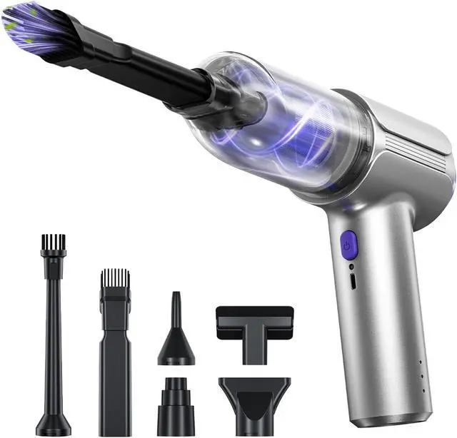 Main image of Handheld Car Vacuum Cleaner Cordless with Brushless Motor, 21000PA High Power Mini Air Duster, 7 in 1 Keyboard Portable Vacuum Cleaner Dual Filters for Car, Home, Office, Pet