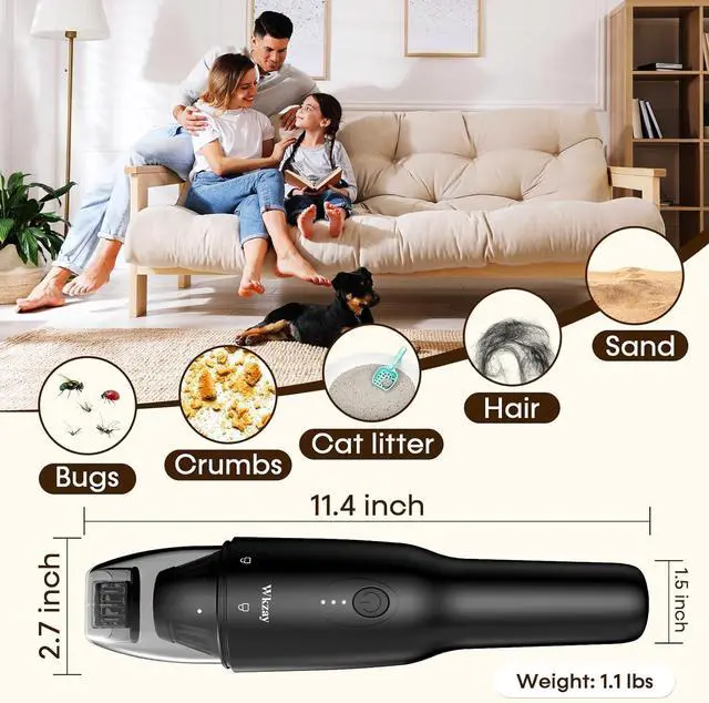 Alt view image 6 of 7 - Cordless Handheld Vacuum Cleaner - 16000 Pa Suction and Brushless Motor for Rechargeable Lightweight and Portable Cleaning in Home