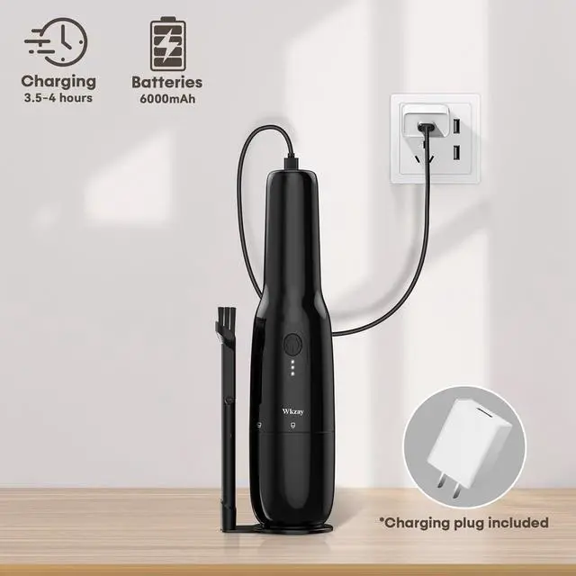 Alt view image 3 of 7 - Cordless Handheld Vacuum Cleaner - 16000 Pa Suction and Brushless Motor for Rechargeable Lightweight and Portable Cleaning in Home
