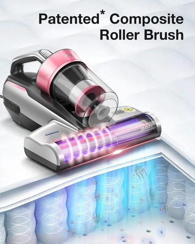 Alt view image 4 of 6 - Jimmy Mattress Vacuum Cleaner, Bed Vacuum Cleaner with UV-C Light & Ultrasonic, 15Kpa Suction 500W Powerful Handheld Vacuums for Dust & Pet Hair with HEPA (BX5 Pro, Corded)