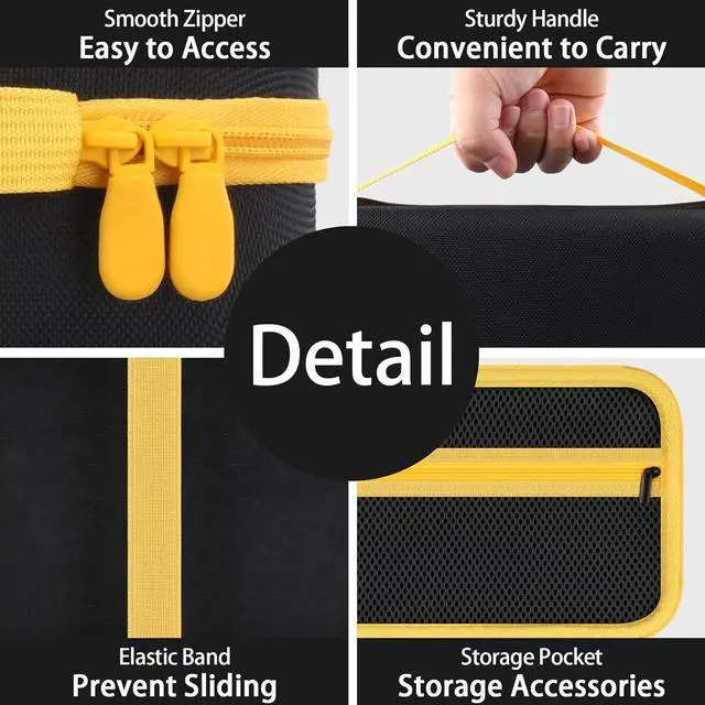 Alt view image 3 of 7 - Aenllosi for Fanttik V8 Apex/Slim V8 Mate/V10 Apex/Slim V10 Mate Car Vacuum Hard Case, Fanttik Cordless V8/V10 Car Vacuum Organizer (Case Only)