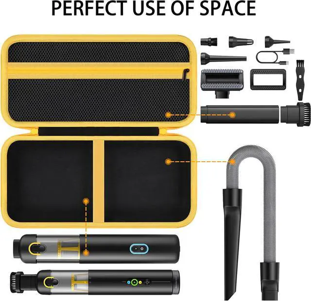 Alt view image 2 of 7 - Aenllosi for Fanttik V8 Apex/Slim V8 Mate/V10 Apex/Slim V10 Mate Car Vacuum Hard Case, Fanttik Cordless V8/V10 Car Vacuum Organizer (Case Only)
