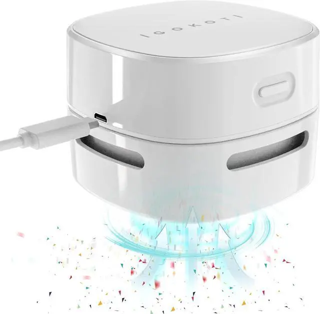 Main image of IGOKOTI Desk Vacuum, Mini Desktop Vacuum Cleaner with USB Charging Crumb Vacuum Cleaner Energy Saving, 13500 RPM Portable Desktop Sweeper Handheld Cordless Cleaning for Keyboard, Home, Office, Cars