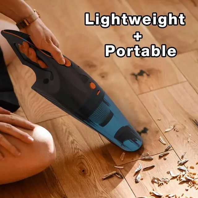 Alt view image 4 of 6 - SEALON GV02 Orange (2-Pack) Cordless Handheld Vacuum Cleaner, 10,000 Pa Suction Power - Lightweight for Curtains, Carpets, Sofas & Pet Hair