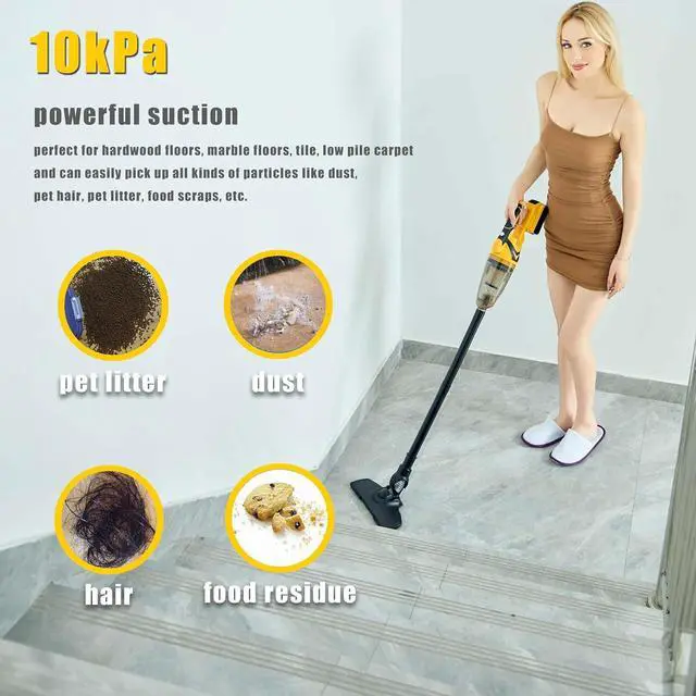 Alt view image 5 of 6 - Cordless Handheld Vacuum Cleaner for DeWALT 20v Battery, EasyClean Wet Dry Use,Wireless Handheld Vacuum for Car,Home, Boat,Workshop, Pet Hair, Furniture Cleaning (Tool Only No Battery)