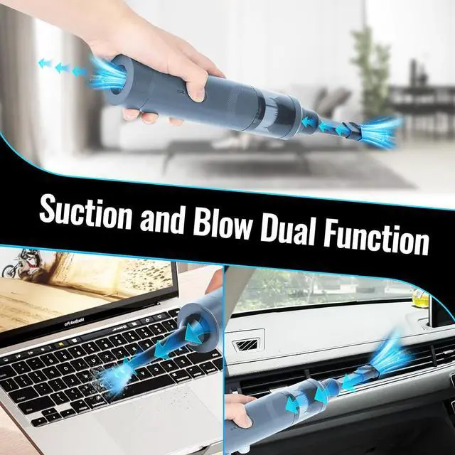 Alt view image 3 of 7 - Handheld Vacuum, 13000Pa Cordless Vacuum, 120W High Power Dry Car Vacuum Cleaner with Multi-Nozzles, Compact Mini Home for Office Pet