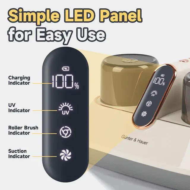 Alt view image 4 of 7 - Mattress Vacuum, Pet Hair & Dust Removal, Handheld Vacuum Cleaner for Couch & Bed, Long-Lasting Battery, UV Light, Mattress Cleaner Machine with Washable HEPA 10 Filter, 13KPa Strong Suction