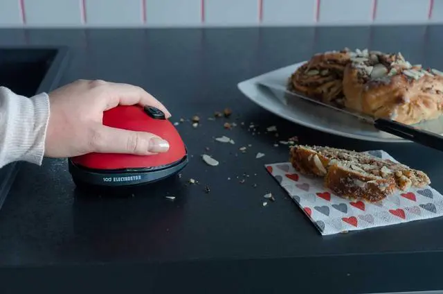 Alt view image 2 of 7 - Mini Table Vacuum Cleaner - Battery Operated Handheld Vacuum Cleaner for Crumbs - High Suction Power for Desk, Kitchen, Surfaces,103587