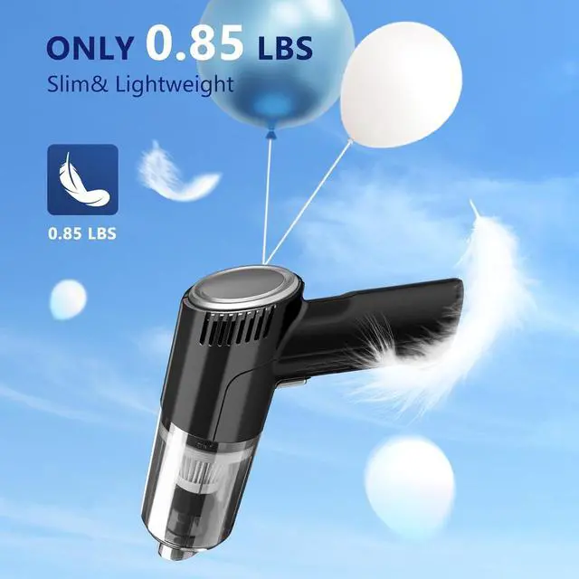 Alt view image 2 of 5 - Kovshuiwe Portable Handheld Vacuum 9000Pa, Powerful Hand-held Cordless Vacuum Cleaner, Portable, with 120W Rechargeable Power Wet Dry Hand Held Car Vacuum HEPA Filter for Car, Home, Office, Pet
