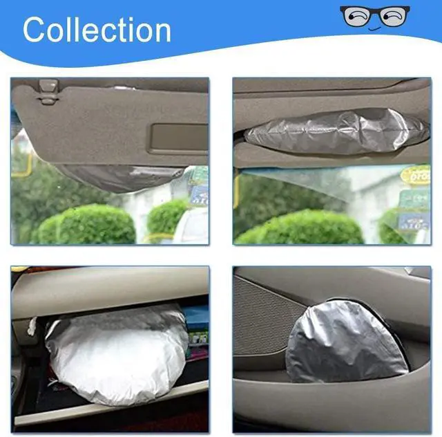 Alt view image 5 of 7 - HOMEYA Car Windshield Sunshade, Cartoon Panda Auto Sun Shade Foldable Sun Visor Protector UV Ray Reflector Shield to Keep Vehicle Cool & Damage Free Protect Kids Baby & Pets (59 x33.5 Inch) (Eye)