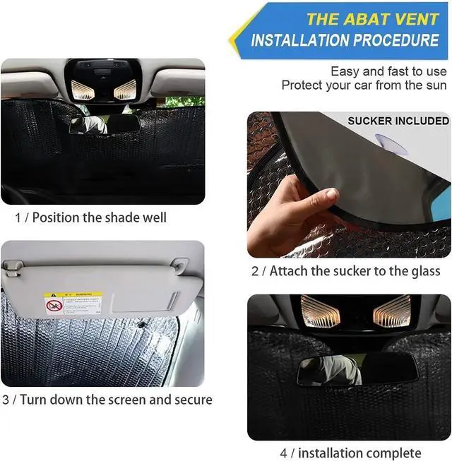 Alt view image 2 of 7 - Pug Dog Driving Car Front Windshield Car Sun Shade, Funny Accordion Folding Auto Sunshade Blocks UV Rays Sun Visor Protector