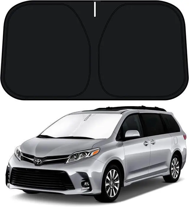 Main image of D-Lumina Windshield Sun Shade for 2011-2020 Toyo-ta Sienna Accessories, Front Window Sunshade Sun Visor Protector Block Heat UV Rays, Foldable 2 Layers 210T Material