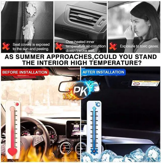 Alt view image 4 of 6 - KUST Custom Fit Windshield Sun Shade for Ford Focus 2012-2018 Hatchback Accessories Window Shade Foldable Sun Visor Protector Blocks UV Rays Keep Your Car Cooler