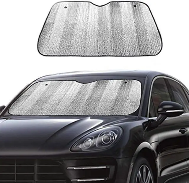 Main image of Big Ant Car Windshield Sunshade UV Ray Reflector Auto Window Sun Shade Visor Shield Cover, Keeps Vehicle Cool- Sliver (55" x 27.5")