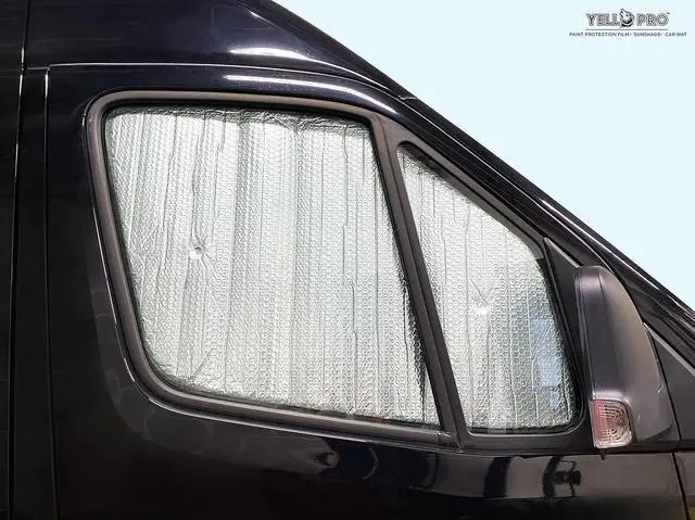 Alt view image 5 of 7 - YelloPro Front Seat Side Sunshade Custom Fit for Mercedes Benz Sprinter Van - 2019 2020 2021 2022 2023 2024 2025 - Freightliner Cargo Crew Passenger Motorhome