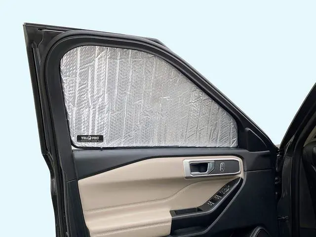 Alt view image 3 of 7 - Side Window Front Seat Reflective Sunshade Sun Shade Accessories Custom Fit for 2020 2021 2022 2023 2024 2025 Ford Explorer SUV, ST, ST-Line, XLT, Limited, Platinum (Set of 2)