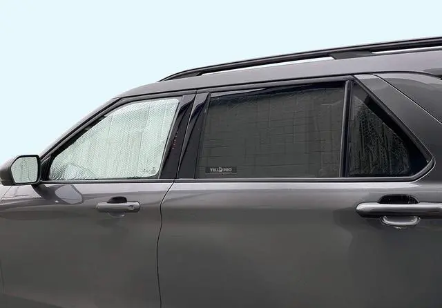 Alt view image 4 of 7 - Side Window Front Seat Reflective Sunshade Sun Shade Accessories Custom Fit for 2020 2021 2022 2023 2024 2025 Ford Explorer SUV, ST, ST-Line, XLT, Limited, Platinum (Set of 2)