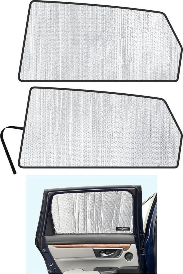 Main image of Side Window Rear Seat 2nd Row Sunshade Custom Fit for 2017 2018 2019 2020 2021 2022 Honda CR-V CRV SUV, LX, EX, EX-L, EX-L Navi, Touring, UV Reflector Protection Accessories (Set of 2) -Made in USA