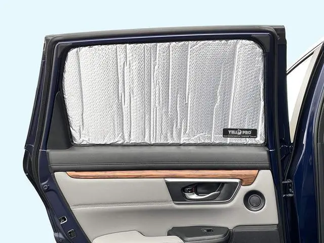 Alt view image 3 of 7 - Side Window Rear Seat 2nd Row Sunshade Custom Fit for 2017 2018 2019 2020 2021 2022 Honda CR-V CRV SUV, LX, EX, EX-L, EX-L Navi, Touring, UV Reflector Protection Accessories (Set of 2) -Made in USA