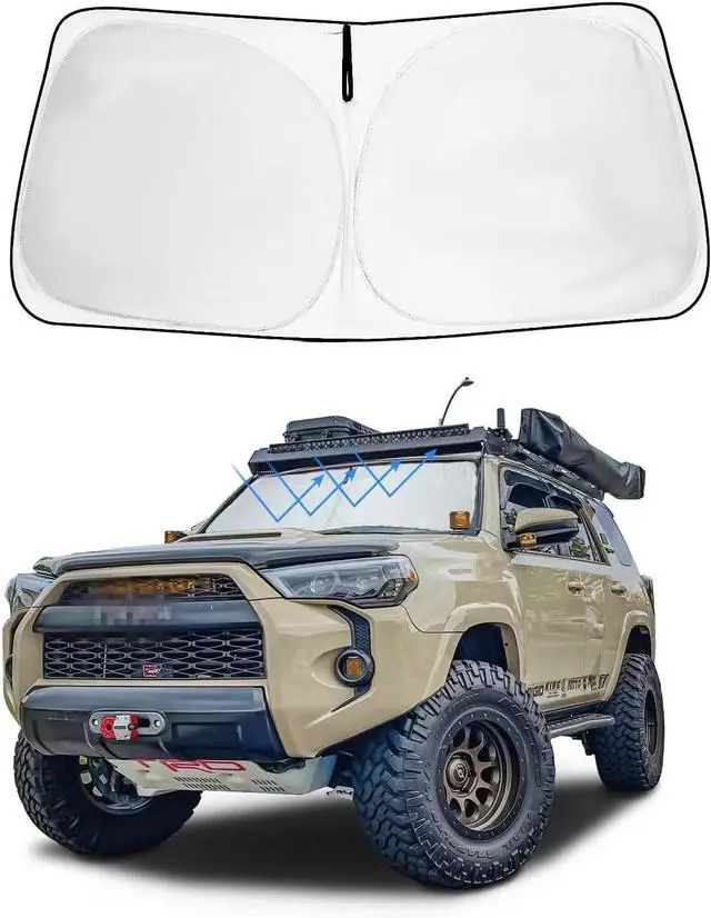 Main image of Windshield Sun Shade for Toyota 4Runners, Front Window Sunshade Fit 2025-2010 Toyota 4Runner 4-Runner SUV SR5, Foldable Car Sun Shade Visor Windshield, UV and Heat Shield, Keep Car Cool
