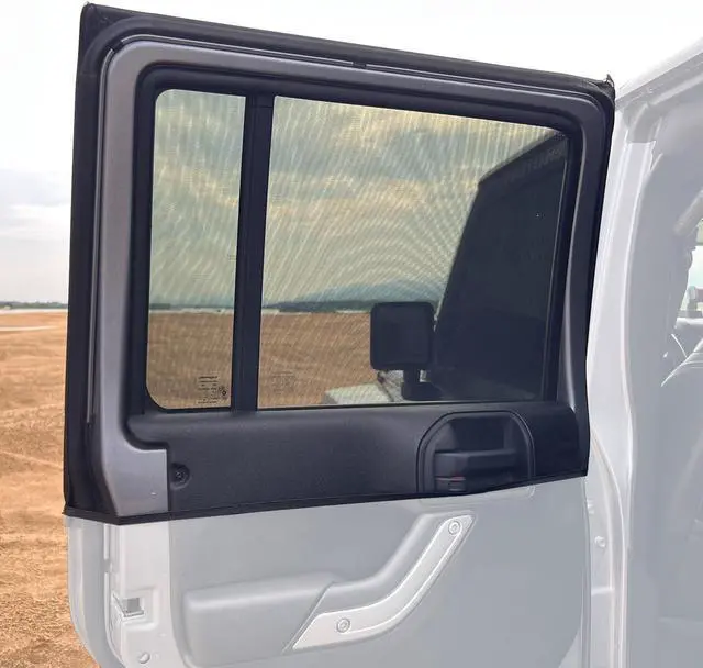 Main image of ROMASO Window Shade for Jeep Wrangler,Window Screen Curtains for Jeep Wrangler TJ JK JL & Gladiator JT,Rear Blackout Car Window Screens for Camping(2Pack)