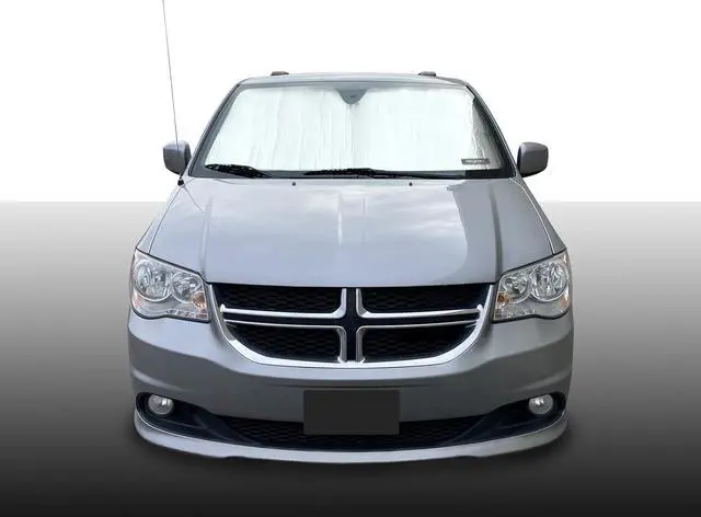 Alt view image 4 of 7 - YelloPro Custom Fit Reflective Front Windshield Sunshade Accessories for 2011 2012 2013 2014 2015 2016 2017 2018 2019 2020 Dodge Grand Caravan Minivan, Express Mainstreet Crew AVP RT SE SXT