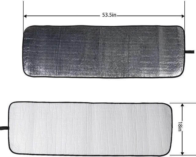 Alt view image 2 of 7 - JeCar Windshield Sun Shade Foldable Sun Visor Aluminum Foil Sunshade Interior Accessories Compatible with Jeep Wrangler 2018-2023 JL JLU & 2020-2023 Gladiator JT