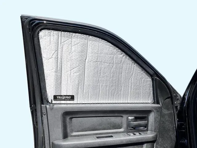 Alt view image 4 of 7 - YelloPro Side Window Front Seat Sunshade Custom Fit for 2010 2011 2012 2013 2014 2015 2016 2017 2018 2019 2020 2021 2022 2023 2024 2025 Dodge RAM 2500 3500 - QuadCab CrewCab MegaCab - 4Dr 4Door (2PCS)